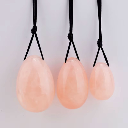 Huevos Yoni Egg Ejercicio Kegel Set X 3 Tamaño S M L Cuarzo Rosa