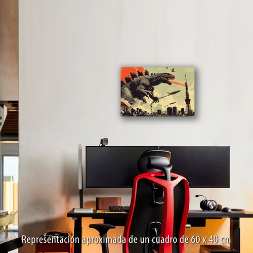 Cuadro Godzilla Art Vs Medidas Impreso En Lienzo Canvas Godzilla Art 60x40