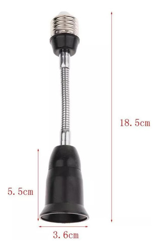 2 Adaptadores Extensores De Enchufe Flexibles E27