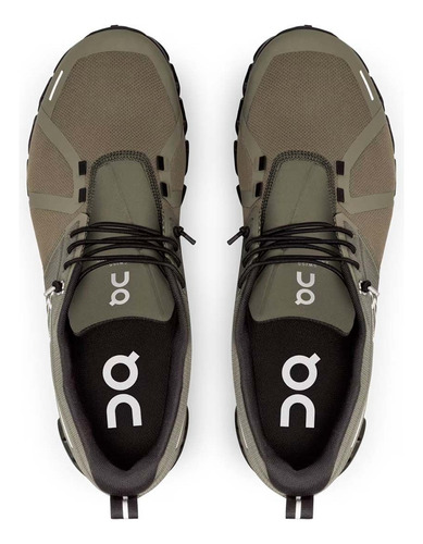 Zapatillas On Running Cloud 5 Waterproof Hombre Oliva Negro