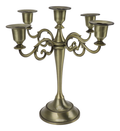 Candelabro De 5 Brazos, Vela Decorativa Retro De Hierro