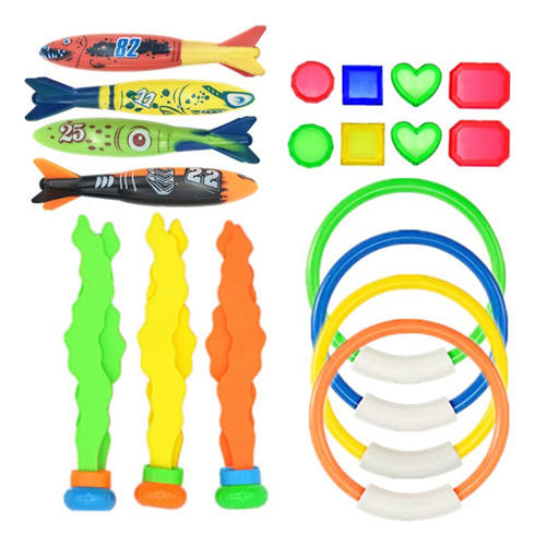 Set De Juguetes De Buceo Para Niños, Piscina, 19 Piezas