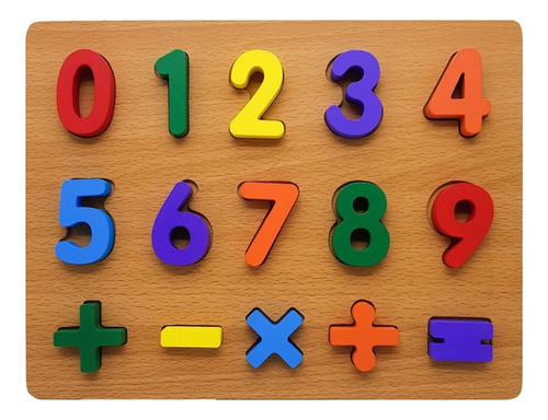 Tabuleiro Números Em Madeira Didático Pedagógico - Dm Toys