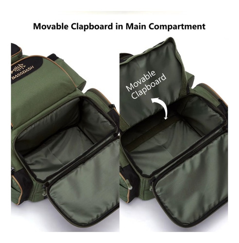 Mochila Bassdash De Pesca Tamanho G Verde-escuro