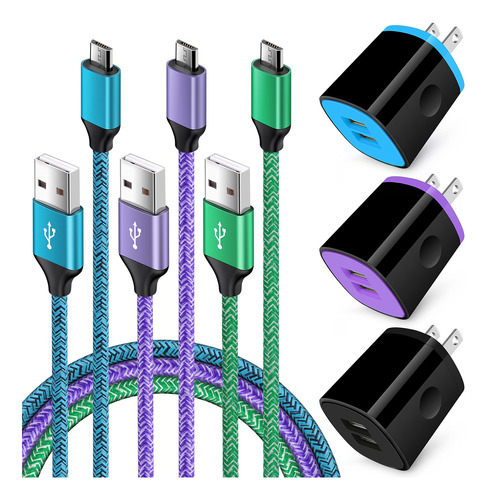 Cargador Pared Para Telefono Android Cable Micro Usb Moto G