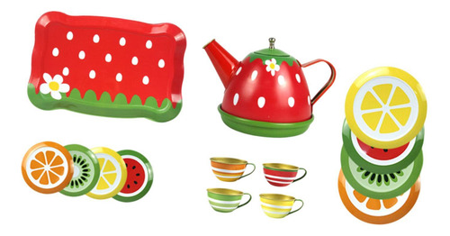 Juego De Té Para Niñas Pequeñas, Juguetes De Rojo