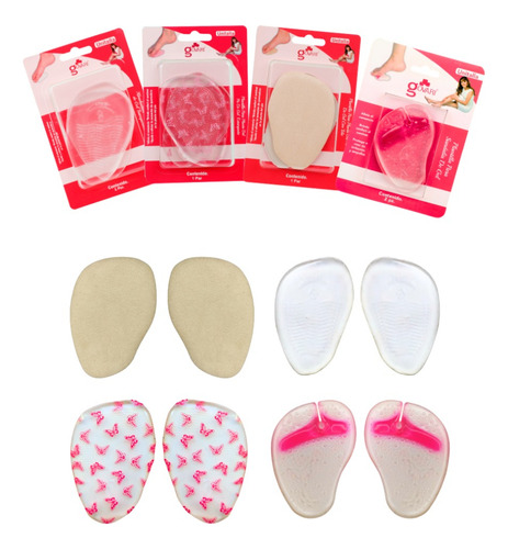 Kit Almohadilla Metatarsal (4 Pares) Tamaño De La Plantilla Metatarso