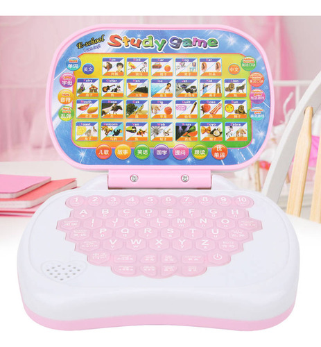 Juguete Mini Laptop Didactica Interactiva Educativa Color Rosa