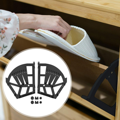 2 Piezas Bisagras Para Zapatero, Negro 3 Capas Gruesas.