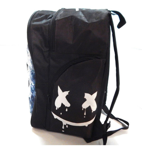 Imagen 3 de 4 de Mochila Dj Marshmello Water Marshmallow Mascara Casco Grande
