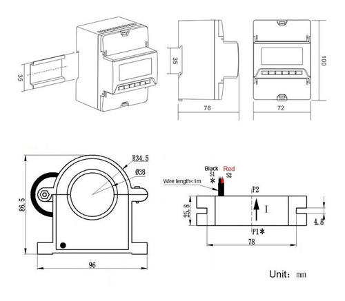 Medidor Watthorimetro Trifasico 600 Amperes Con 3 Donas Ct