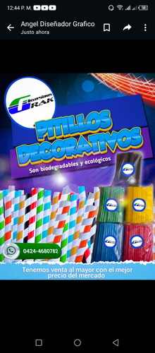 Pitillos Biodegradables Brillantes 25 Pcs