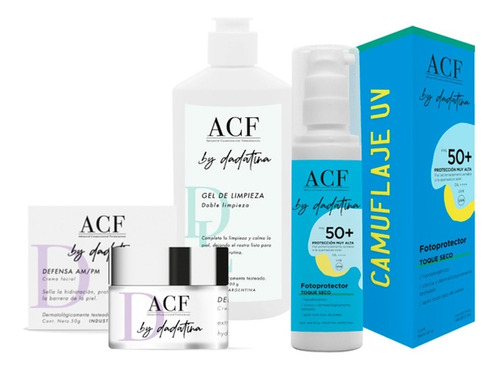 Acf Dadatina Gel Limpieza + Crema Defensa + Protector Solar