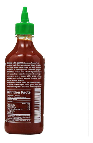 Salsa Sriracha Hot Chili Sauce 481 Importado
