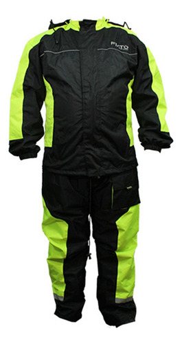 Impermeable Jackets Negro/amarillo Set (2pz) Talla 2xl Ms