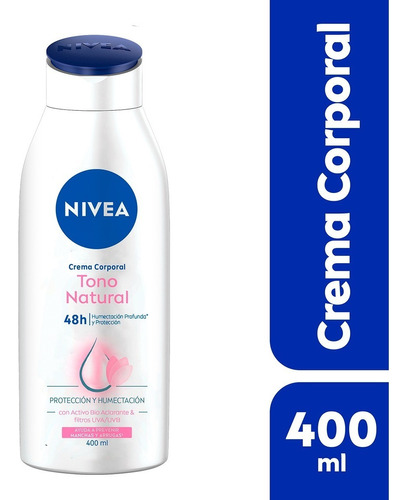  Crema Corporal Nivea Tono Natural Filtros Uva/uvb 400ml