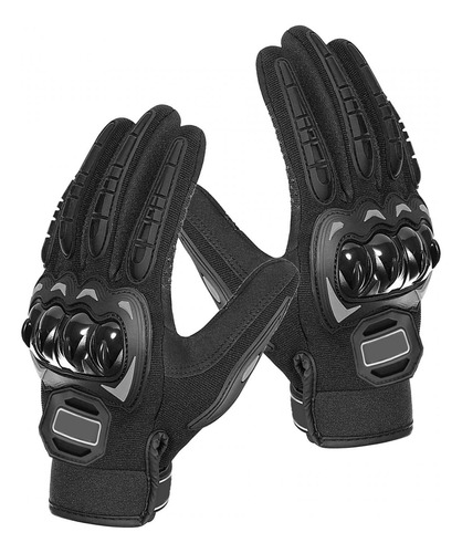 2x Guantes De Moto Pantalla Táctil Completo Moto Negro L