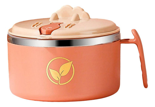 Cuenco De Ramen De Acero Inoxidable Con Tapa, Cuenco Rosa