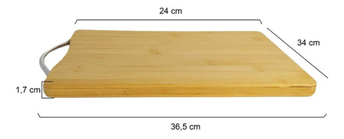 Tabla Para Picar Cortar Corte Bambu Con Agarre 26x36 Cm Bz3 Tabla De Bambu