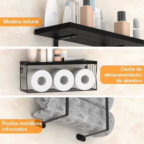 Repisas Flotantes De Madera Multipropósito X3 Colores