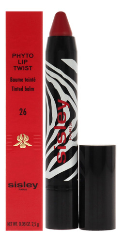 Lápiz Labial Sisley Phyto Lip Twist 26 True Red Para Mujer,