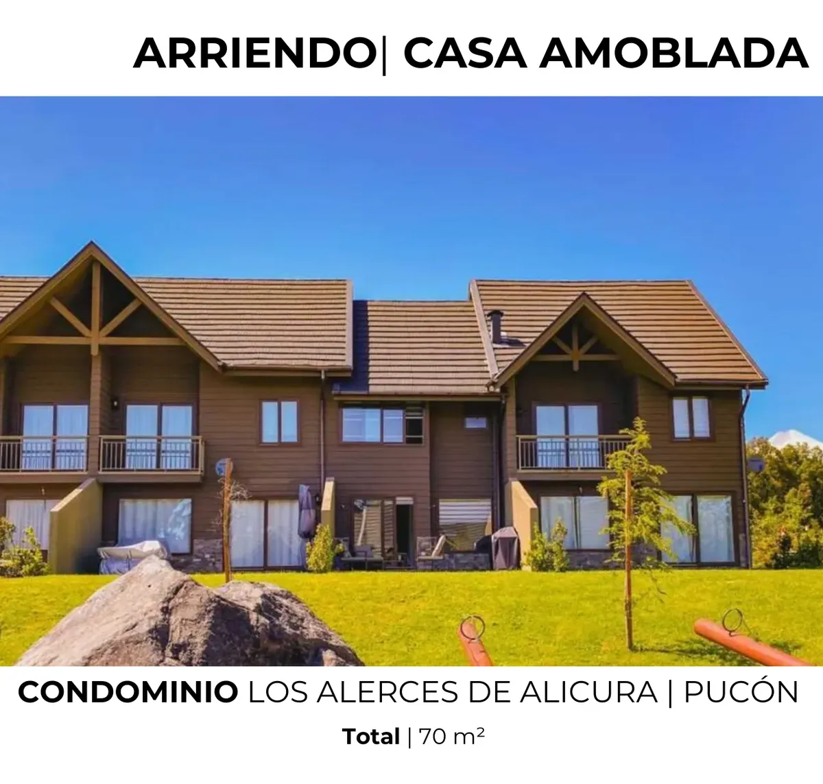 Arriendo Casa Pucón Amoblada 3d 2b Piscina