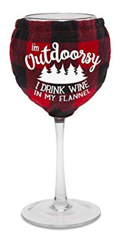 Bigmouth Inc. The Flannel Shirt Wine Glass - Copa De Vino De