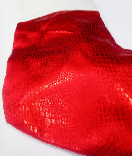 Bota Navideña Para Colgar Decoracion Adornos Botas Pettish Color Rojo Bota Brillante