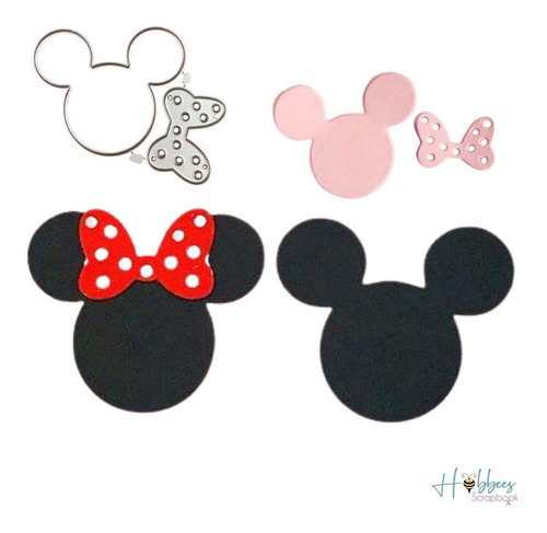 Suaje Cara Mickey Minnie Disney Tarjeta Troquel