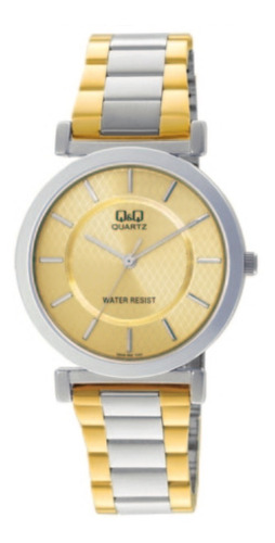 Reloj Q&q Caja Metal Malla Acero, Mod. Q548, Resist. Al Agua