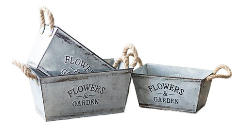 Plantas De Hierro Cubo De Flores Maceta Maceta Con Asa