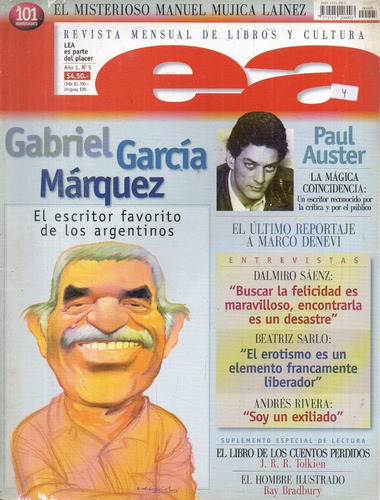 Revista Lea 5 - Garcia Marquez Auster A Rivera Mujica Lainez