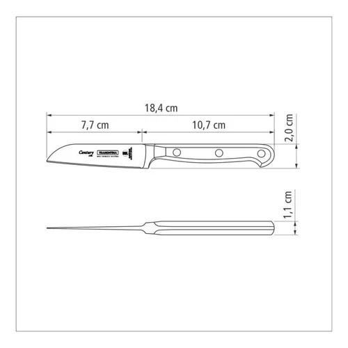 Juego De 3 Cuchillos Tramontina Century Set Cocina - Rex