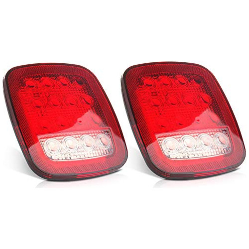 Juego De 2 Luces Traseras Led 7606 Wrangler Cj Yj Tj Je...