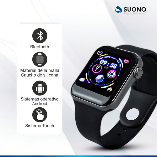 Reloj Inteligente Premium Smartwatch C300 Bluetooth Color De La Caja Negro Negro