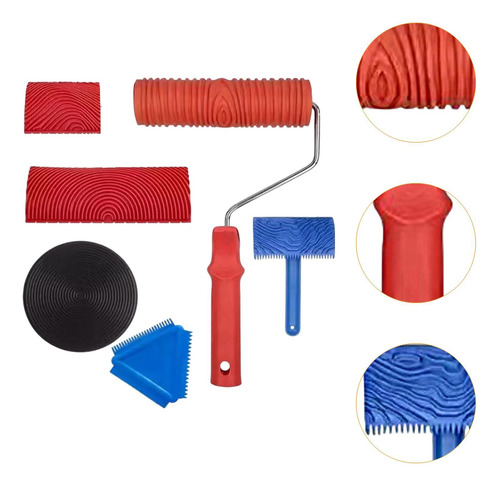 Conjunto De Herramientas De Grano De Madera De 6x Estilo A