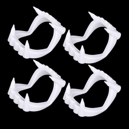 Conjunto De 4 Dentaduras De Vampiro Para Festa De Halloween