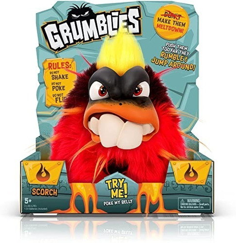 Monstruo Juguete Muñeco Peluche Scorch Grumblies Interaracti Color Rojo Personaje Scorch Rojo