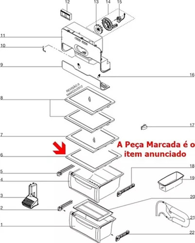 Kit 4 Gavetas Geladeira Freezer Electrolux Side Ss72x (Usado)