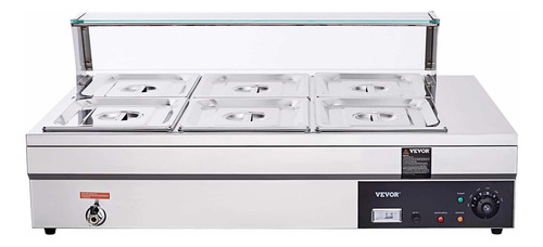 Mesa Calentadora De Alimentos Comercial Buffet 6 Bandejas