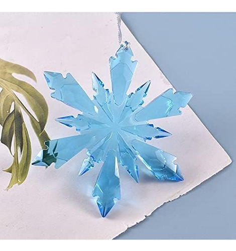 Molde Silicona Colgante Copo Nieve 11cm Navidad Resina Yeso Color Transparente