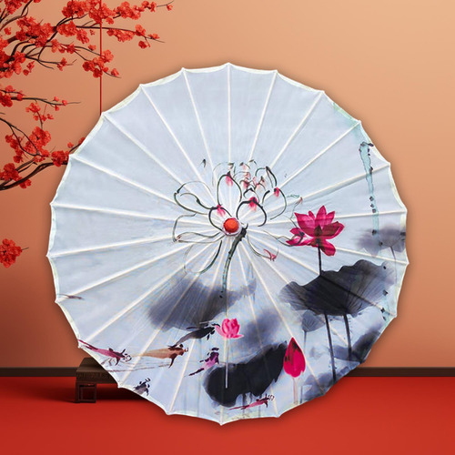 Guarda-chuva De Papel Oleado Chinês, Guarda-sol De Branco