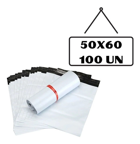 100 Envelopes Segurança 50x60 50 X 60 Branco Lacre Adesivo