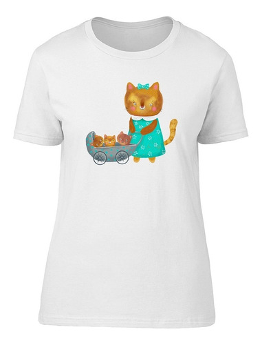 Mamá Gato Y Sus Gatitos. Camiseta De Mujer