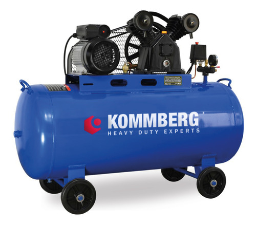 Compresor Aire Kommberg A Correa 200 Litros 3hp Bicilindrico