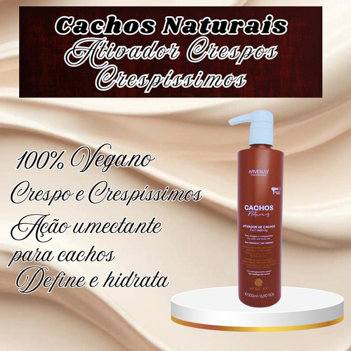 Kit Arvensis Cachos Ativador Crespos 500ml + 2 Geleia Alta