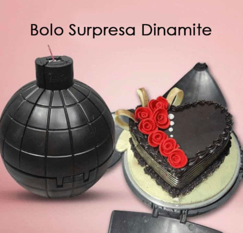 Caixa Bolo Surpresa Mine Cake Confeitaria Aniversário Festas