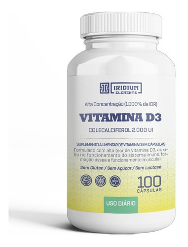 Vitamina D 100 Caps - Iridium Elements