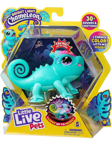 Little Live Pets: Sunny Camaleon Mascota Brilla & Multicolor