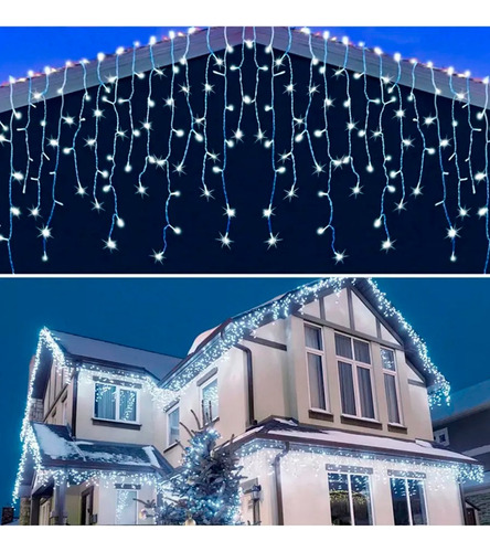 Serie Luz Led Cascada Decoracion Hogar Navidad 5mts